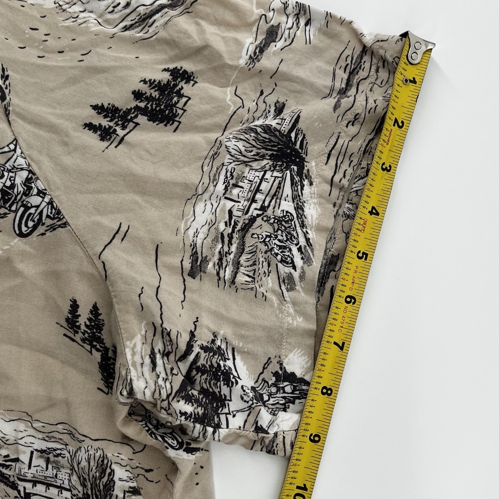 Harley Davidson Shirt Men's XL Hawaiian Motorcycle Aloha Palm Trees Rayon Surf‎ - Picture 9 of 14
